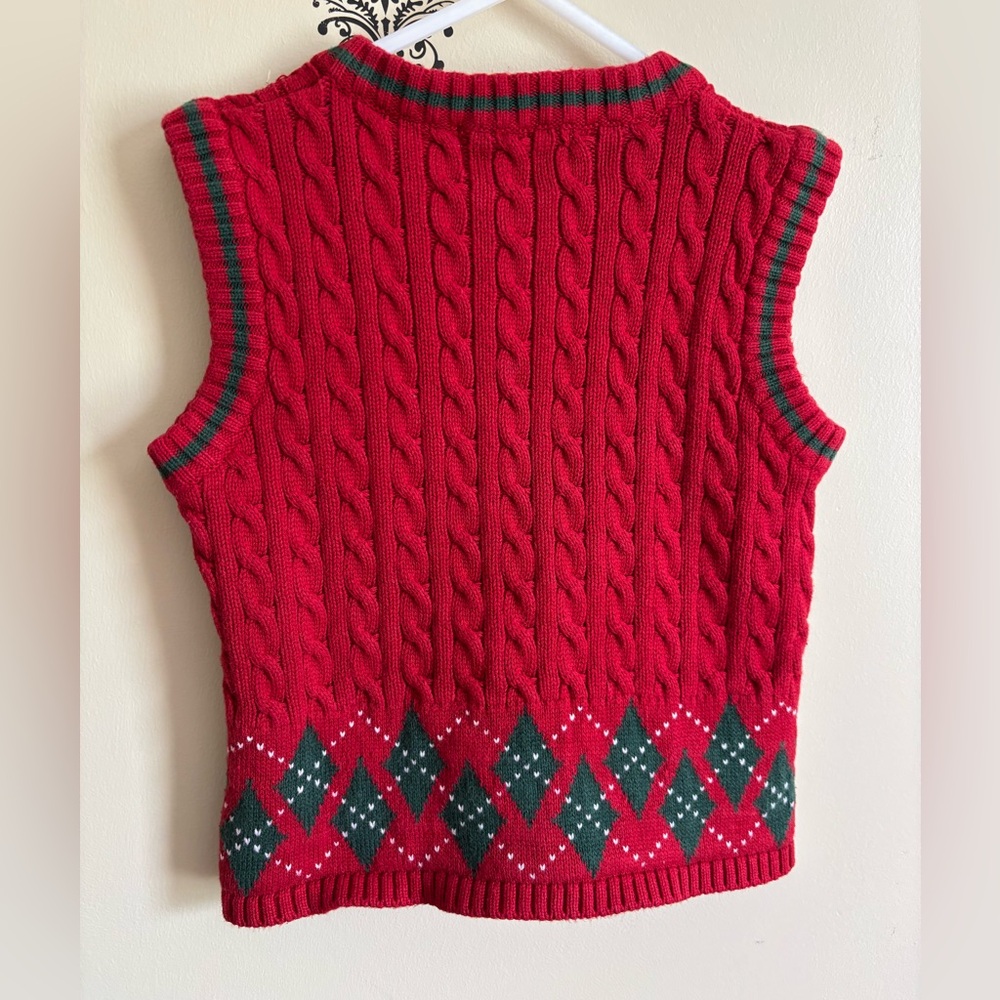 Strasburg Sweater Vest Boys Red size small (6-8) Vintage - Picture 2 of 4